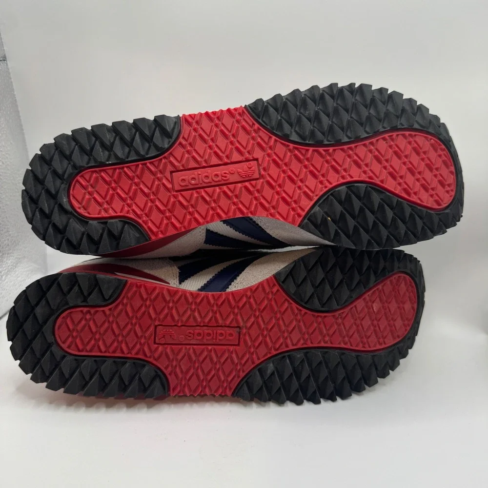 Adidas Spezial Hoylake Size 7.5 Grey Navy Red Suede Mens Sneakers H03884